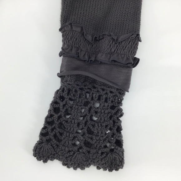 PURE Handknit Long Grey 100% Cotton Cardigan, M/L - Picture 5 of 16